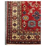 Pakistani Wool Area Rug 46 x 72 Inch Red and Multi-Color Pattern