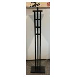 Black Metal Floor Lamp with Asian Style Lamp Shade