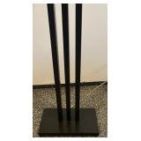 Black Metal Floor Lamp with Asian Style Lamp Shade