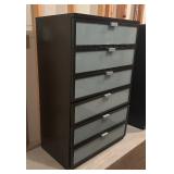 Ikea Hopen 6 Drawer Dresser with Frosted Glass Drawer Fronts