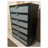 Ikea Hopen 6 Drawer Dresser with Frosted Glass Drawer Fronts
