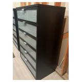 Ikea Hopen 6 Drawer Dresser with Frosted Glass Drawer Fronts