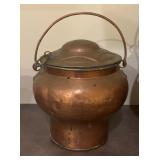 Three Vintage Copper Vessels with Lids