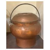 Three Vintage Copper Vessels with Lids