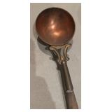 Three Vintage Copper Ladles with Wooden Handles