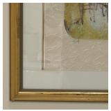 "A Propos De Fleurs" Embossed Lithograph Print by Vietnamese French Artist Dang Lebadang