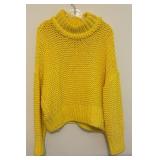 Lovely Yellow Free People Size Medium Sweater