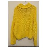 Lovely Yellow Free People Size Medium Sweater
