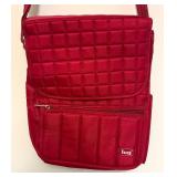 Red Moped Lug Crossbody Handbag