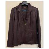 Cole Haan Brown Leather Size Small Coat
