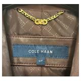 Cole Haan Brown Leather Size Small Coat