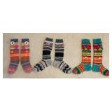 There Pairs of Fun and Colorful Socks