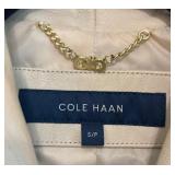 Cole Haan Size Small Leather Coat