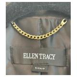 Black Ellen Tracy Size Small Leather Coat