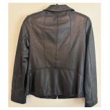 Black Ellen Tracy Size Small Leather Coat