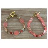 Variety of Pink Beautiful Beaded Necklaces, Bracelets and Earrings