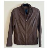 Brown Leather Size Small Coat by Cole Haan