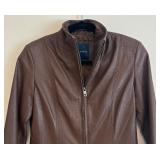 Brown Leather Size Small Coat by Cole Haan