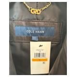 New Black Leather Size Small Coat by Cole Haan