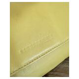 Kenneth Cole Yellow Leather Shoulder Bag with Side Pockets