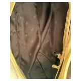 Kenneth Cole Yellow Leather Shoulder Bag with Side Pockets