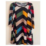 Egs California Multicolor Chevron Tunic Dress Size Small