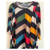 Egs California Multicolor Chevron Tunic Dress Size Small