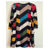 Egs California Multicolor Chevron Tunic Dress Size Small
