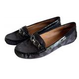 Pair of Coach Fortunata Black Signature Loafers Size 6 1/2
