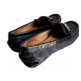 Pair of Coach Fortunata Black Signature Loafers Size 6 1/2