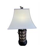 Pair of 30" Table Lamps with Ornate Metal Bases