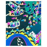 Framed Colorful Folk Art Print