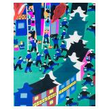 Framed Colorful Folk Art Print