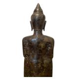 Bronze Buddha Sculpture on Stone Base