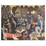 "A Day in the Country" Folk Art Print by Anna Pugh