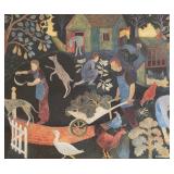 "A Day in the Country" Folk Art Print by Anna Pugh