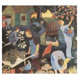 "A Day in the Country" Folk Art Print by Anna Pugh