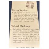 Pair of Leathercraft Kirkwood Accent Chairs / Pair of Leathercraft Green Leather Captains Chairs with Wood Frame