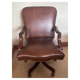 Executive Leather Office Chair with Rivet Detailing