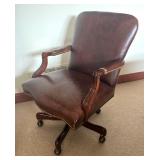 Executive Leather Office Chair with Rivet Detailing