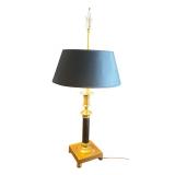 Brass and Black Table Lamp, 31 Inch Tall