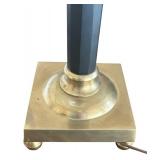 Brass and Black Table Lamp, 31 Inch Tall