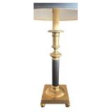 Brass and Black Table Lamp, 31 Inch Tall