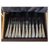 AMAZING Steiff Williamsburg Shell Sterling Silver Flatware Service for Twelve Set in Gorgeous Cabinet