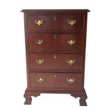 Pair of Craftique Heirloom Mahogany Bed Side Tables / Pair of Craftique Chippendale Style Mahogany Four Draw Night Stands