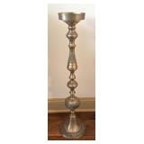 31.5 Inch Ornate Metal Candle Holder Pedestal Stand
