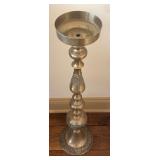 31.5 Inch Ornate Metal Candle Holder Pedestal Stand