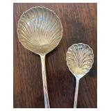 Sterling Silver Williamsburg Shell Nut and Bon Bon Spoons