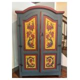 Stunning Vintage Rosemaling Cabinet