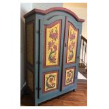 Stunning Vintage Rosemaling Cabinet